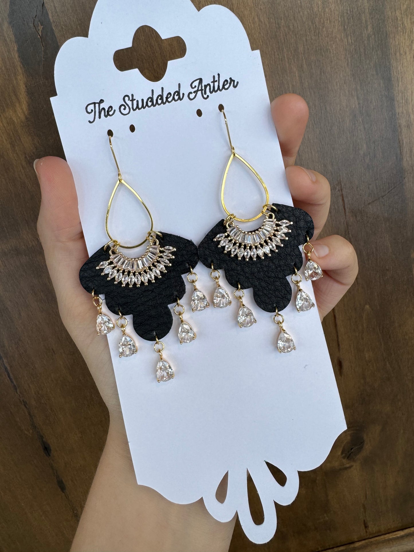 Gold statement earrings