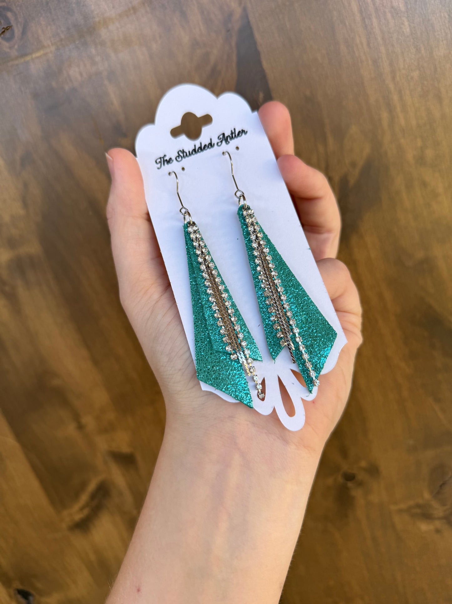 Blue-Turquoise-and-Silver-Earrings