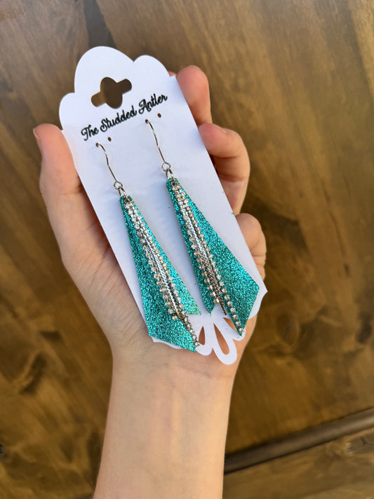 Rhinestone-tassel-earrings