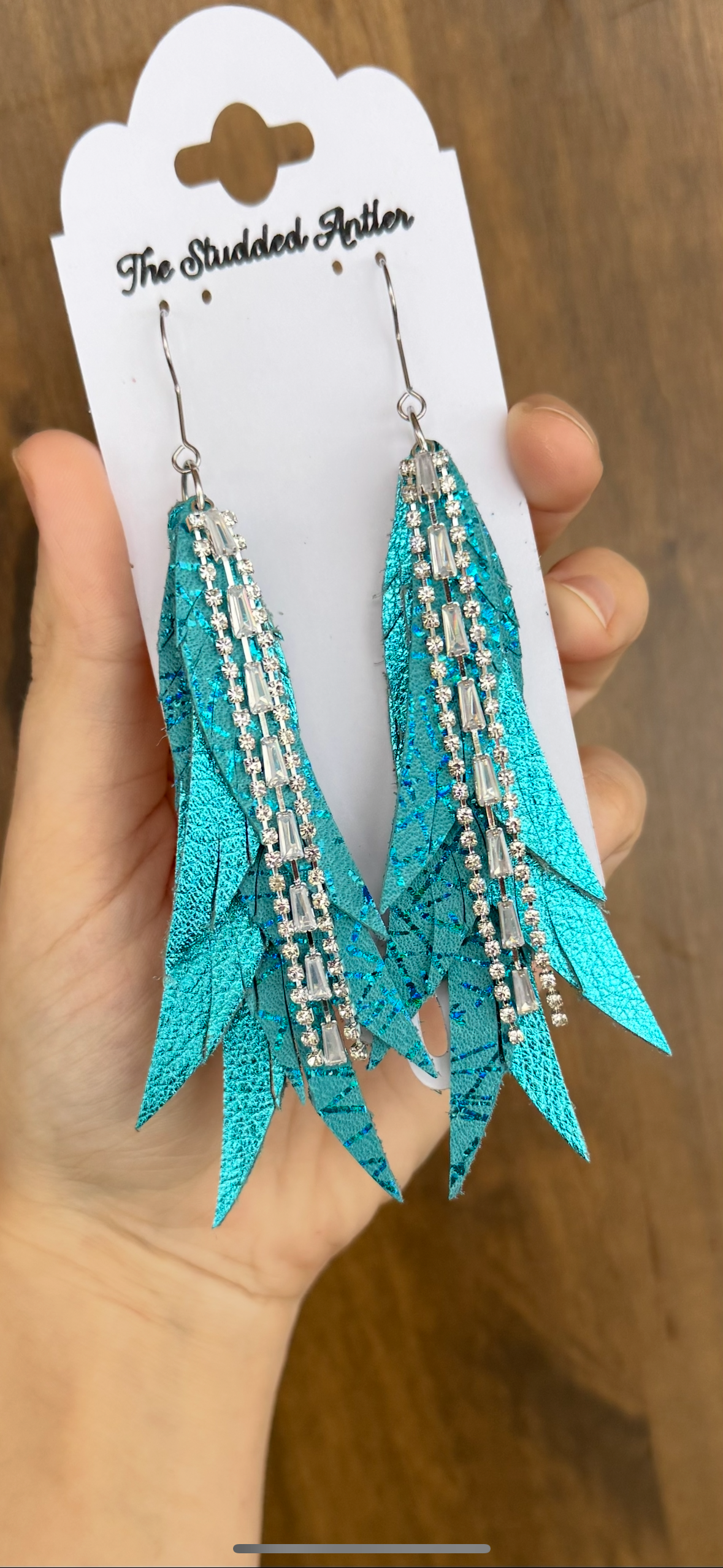 rhinestone tassel earrings